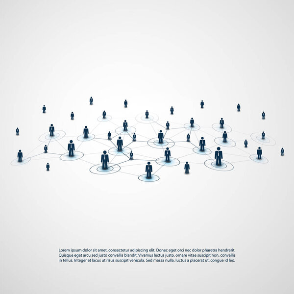 Сети - Business Connections - Social Media Concept Design