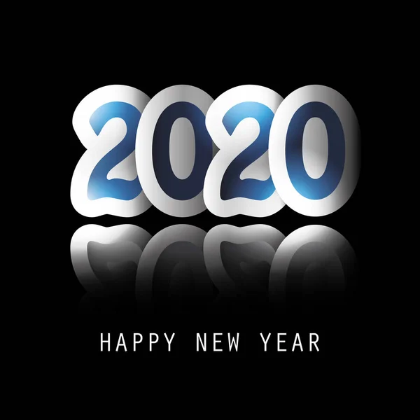 Best Wishes Dark New Year Greeting Card Background Design 2020 — Διανυσματικό Αρχείο