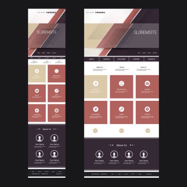 Yanıt Bir Sayfa Şablonu - Çizgili Soyut Başlık