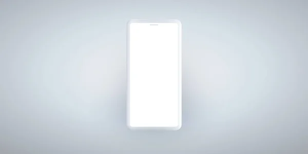 Grey Smart Phone Layout με κενή οθόνη, τεχνολογικό υπόβαθρο — Διανυσματικό Αρχείο