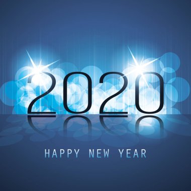 En İyi Dilekler - Soyut Modern Stil Mutlu Yıllar Kutlama Kartı