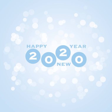 En İyi Dilekler - Mavi Soyut Modern Stil Mutlu Yıllar Kutlama Kartı