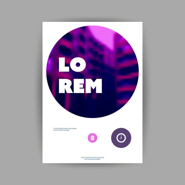 Flyer de style moderne monochrome violet foncé ou design de couverture — Image vectorielle
