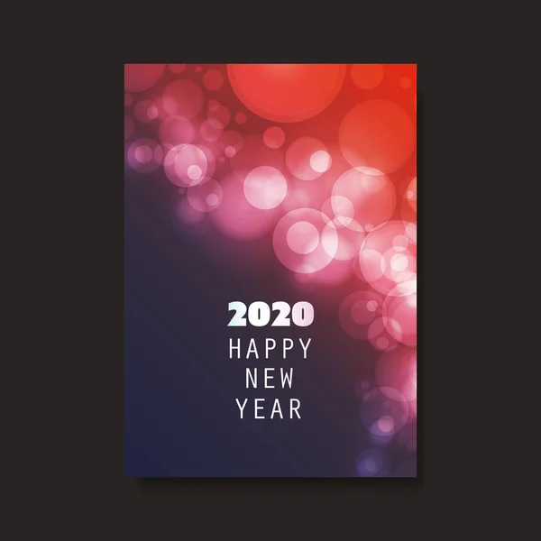 Meilleurs vœux - Nouvel An rouge et violet Flyer, carte ou arrière-plan — Image vectorielle