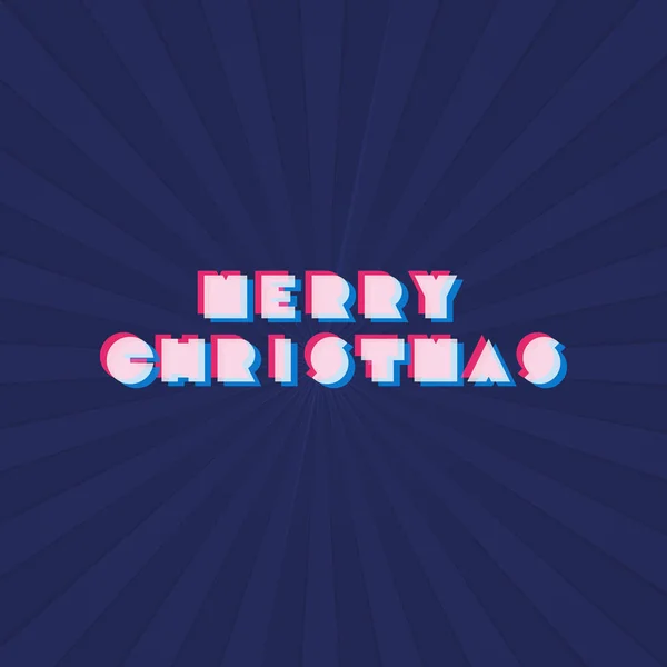 Kleurrijke moderne stijl Minimalistische vrolijke kersttypografie — Stockvector