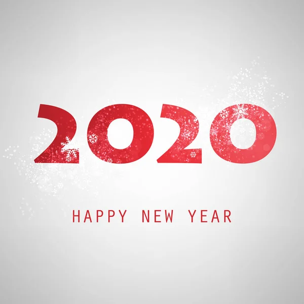 最佳祝愿 抽象灰红色现代风格快乐新年贺卡或背景 创意设计模板 2020 — 图库矢量图片