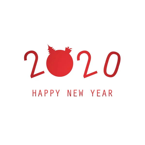 快乐新年贺卡、传单或封面设计-2020 — 图库矢量图片