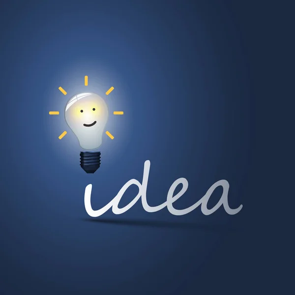 Idee Designkonzept Mit Glühbirne — Stockvektor