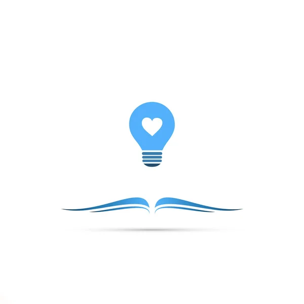 Open Book and Light Bulb - Creative Ideas Concept Design