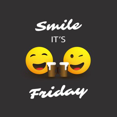 Gülümse! Bugün Cuma - Kırpan Gözler Duygu Simgeleri ve Bira Gözlükleri