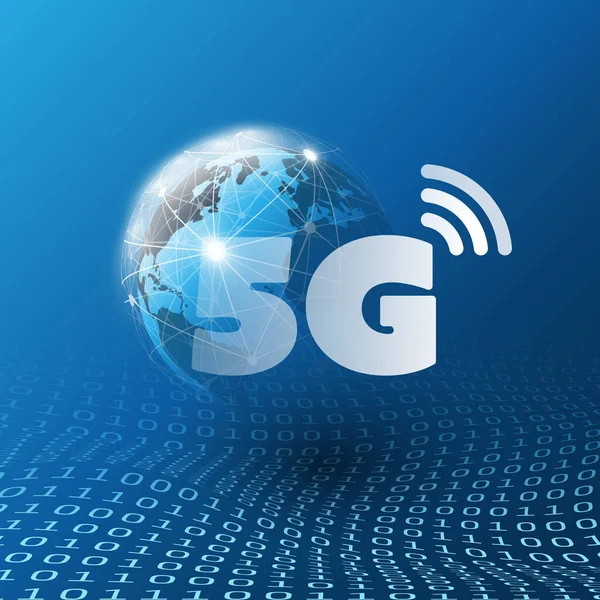 High Speed Global Broadband Mobile Telecommunication Wireless Internet Design Concept — Διανυσματικό Αρχείο