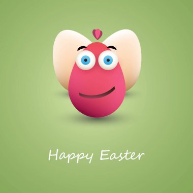 komik tavuk yumurta - mutlu Paskalya kartı