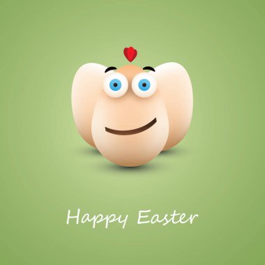 komik tavuk yumurta - mutlu Paskalya kartı