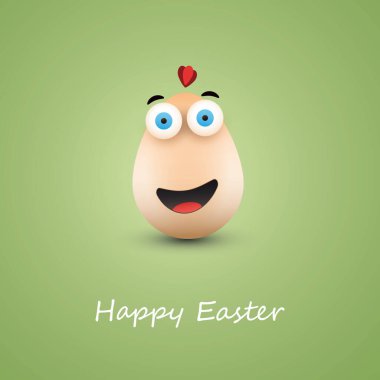 komik tavuk yumurta - mutlu Paskalya kartı