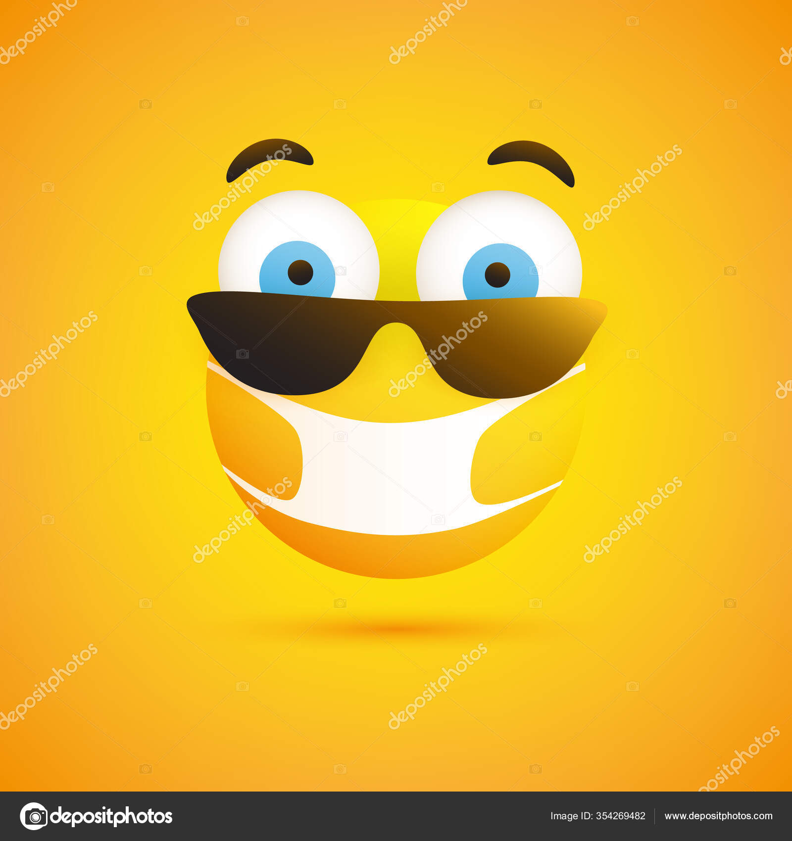 Emoji Sorridente Emoticon Masculino Feliz Simples Com Óculos