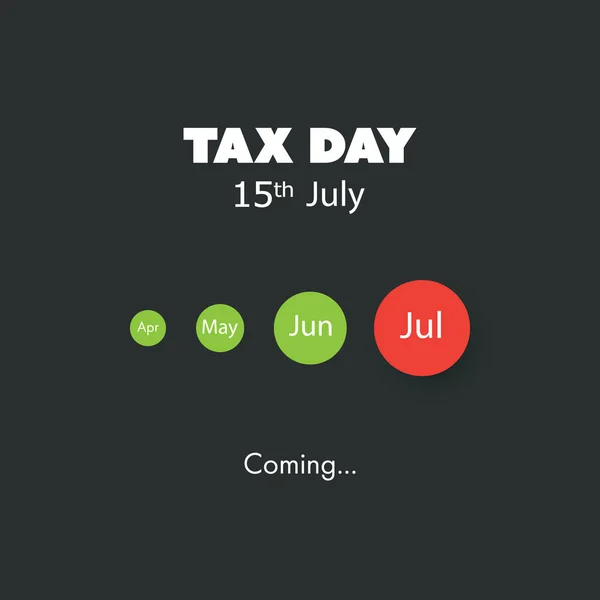 Tax Day Komt Eraan Design Template Usa Tax Deadline Nieuwe — Stockvector