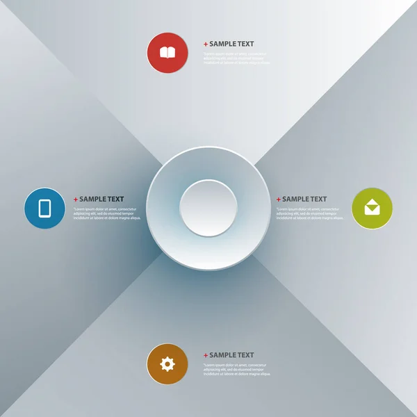 Conception Infographie Style Moderne Coloré Formes Géométriques Minimalistes Avec Des — Image vectorielle