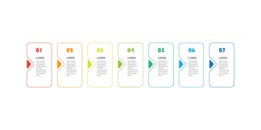 Renkli Modern Biçim Biçim Bilgileri Tasarımı - Minimalist Numaralandırılmış Geometrik Şekiller Kümesi, Etiket Satırı