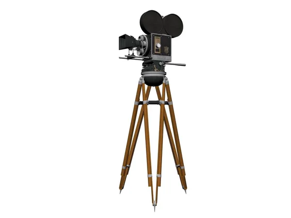 Vintage film kamera tripod - 3d render üzerinde — Stok fotoğraf