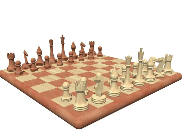 Schach-Geschäftsidee für Wettbewerb - 3D-Darstellung — Stockfoto