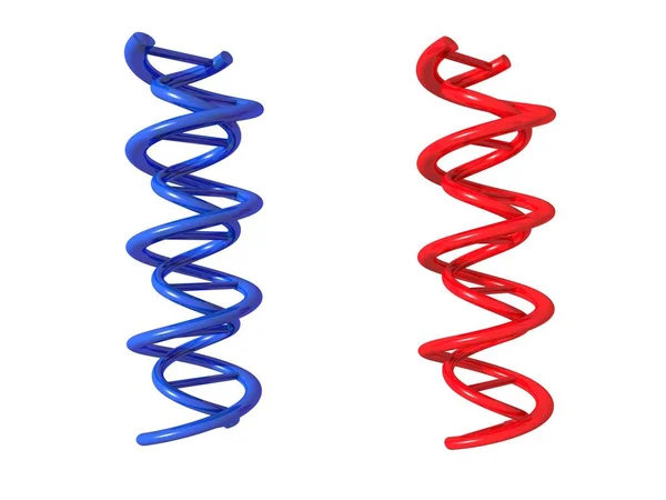Σύμβολο του DNA σε αυτό απομονωθεί σε λευκό φόντο - 3d rendering — Φωτογραφία Αρχείου