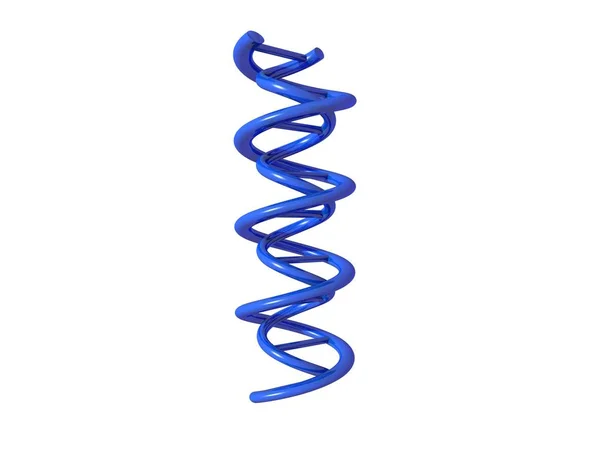 Símbolo de ADN en él aislado en fondo blanco - representación 3d —  Fotos de Stock