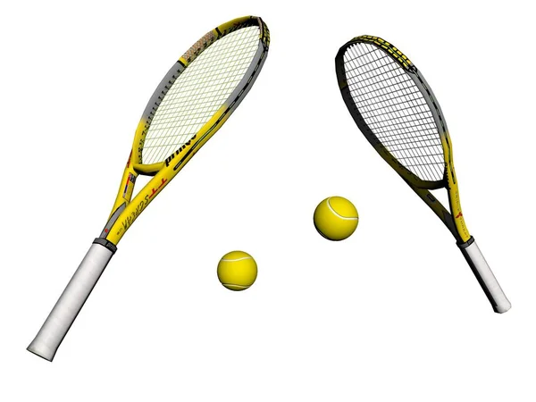 Tenisz ütő berendezések ikont ábrán design - 3d renderelés — Stock Fotó