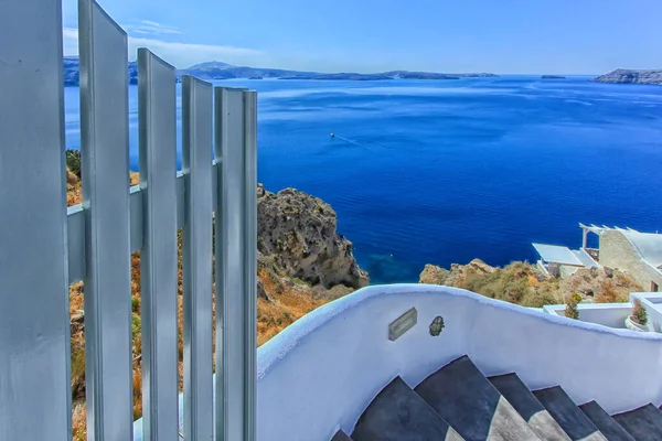Great view of santorini and the sea in Greece — Stock Photo, Image