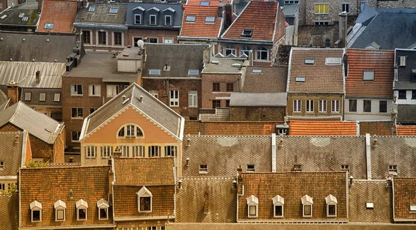 Bardzo ładny widok na dachy Liege w Belgii — Zdjęcie stockowe