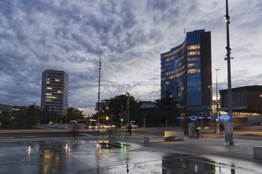 İsviçre Cenevre 'deki Quartier des Nations' ın güzel manzarası