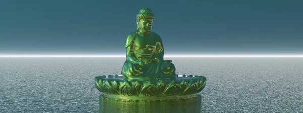 Mycket vacker zen och buddha landskap - 3D-rendering — Stockfoto