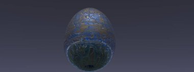 beautiful Easter egg at sunset - 3d rendering
