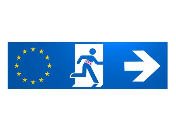 Brexit europe logo on white background - 3d rendering — Stock Photo, Image