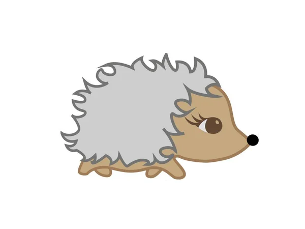 Very cute hedgehog on white background - 3d rendering — Stock Photo, Image