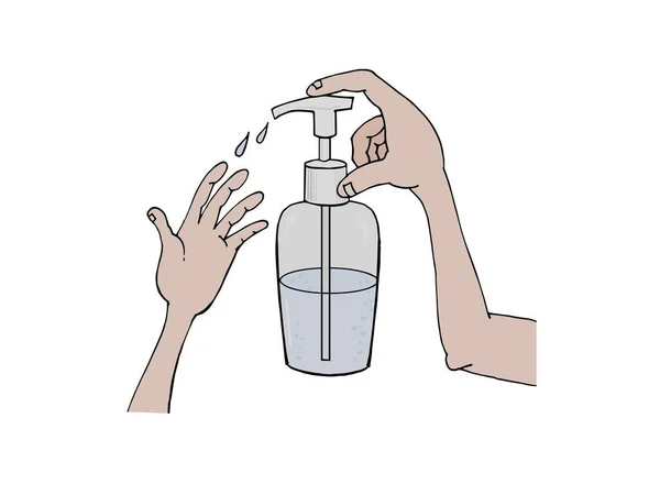 Hand washing on white background - 3d rendering — Stock Photo, Image