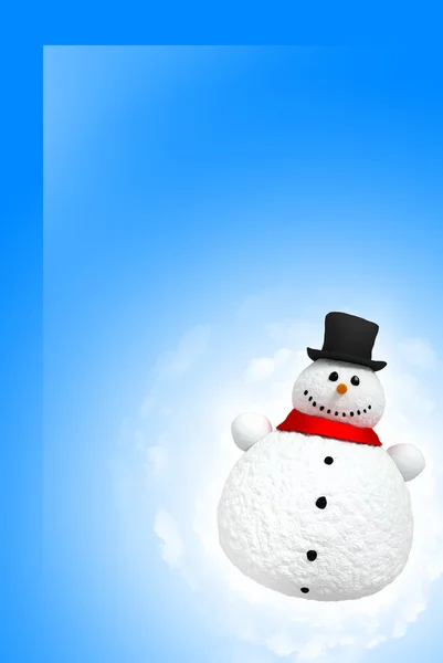 Snowman frame (3D illustration)