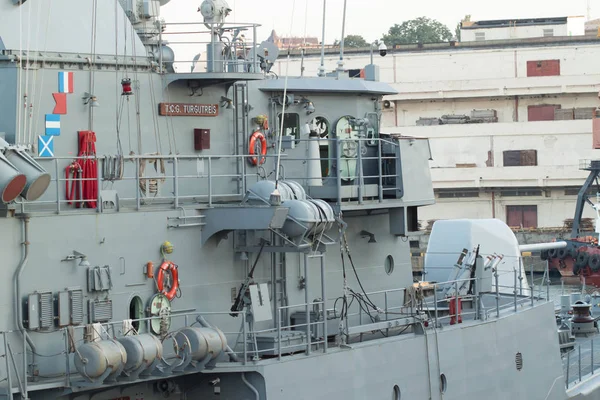 ODESSA. UCRÂNIA. 14 de julho de 2017. Navio militar turco em exercícios militares na Ucrânia. Brisa marítima Exercício ucraniano e da OTAN 2017 em Odessa . — Fotografia de Stock