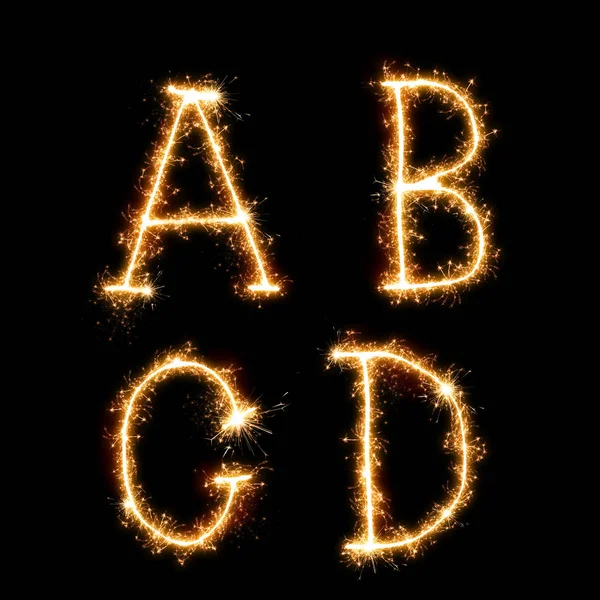 Prskavka abeceda — Stock fotografie