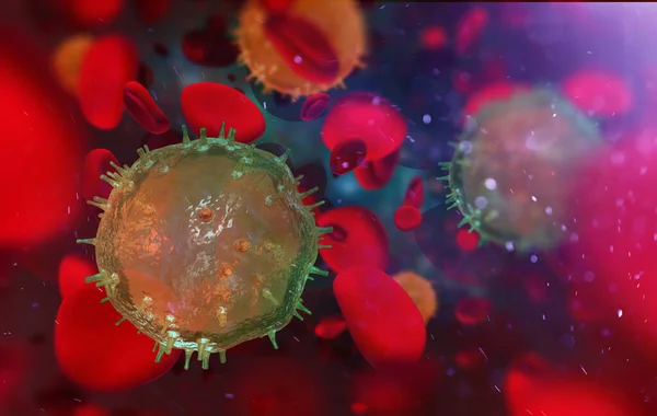 Çin Coronavirüsü 2019 Ncov Mikroskop Altında Illüstrasyon — Stok fotoğraf