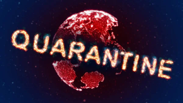 Quarantined World Global Quarantine Coronavirus Covid Illustration — Stock Photo, Image