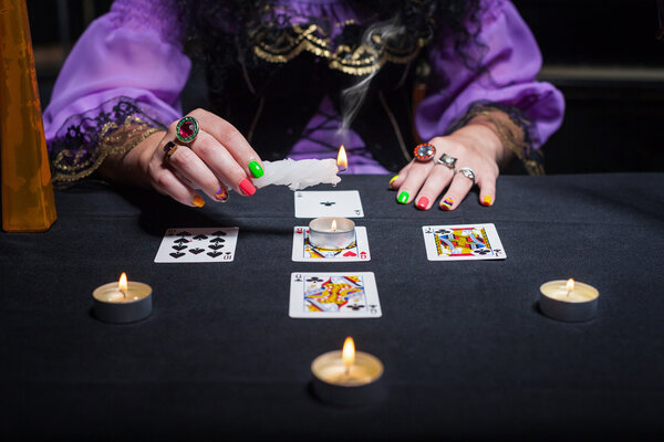 Sorceress telling fortunes