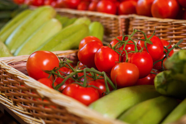 Counter with fresh vegetables