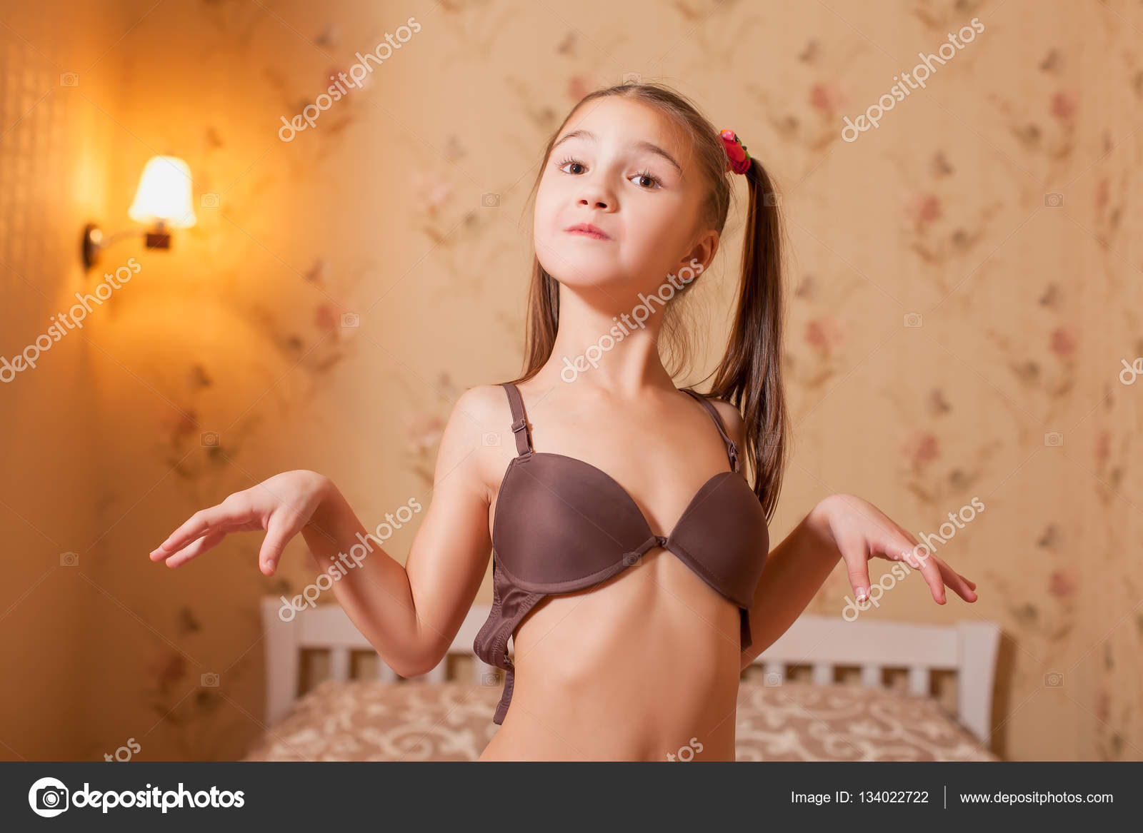 Little girl wearing bra Stock Photo by ©Nomadsoul1 134022722