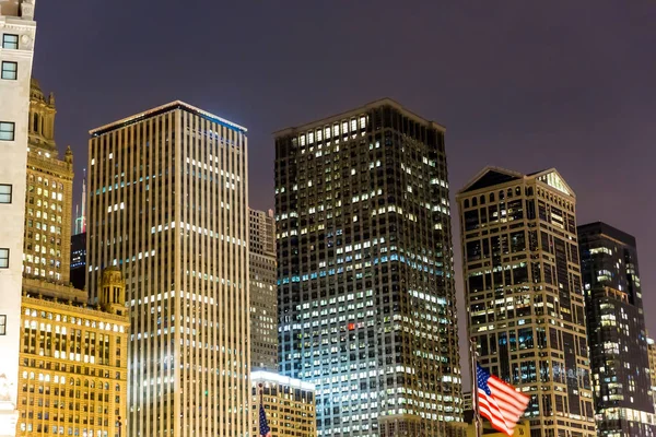 Noční pohled z mrakodrapů — Stock fotografie