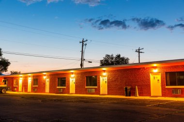 Amerikan yol kenarındaki motel 