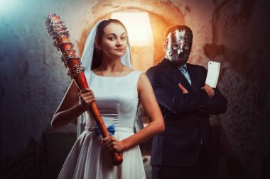 Serial murderous newlyweds clipart
