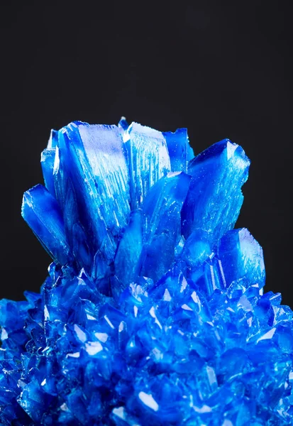 Blauwe zout kristal — Stockfoto