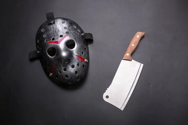 Máscara y cuchilla de carne — Foto de Stock