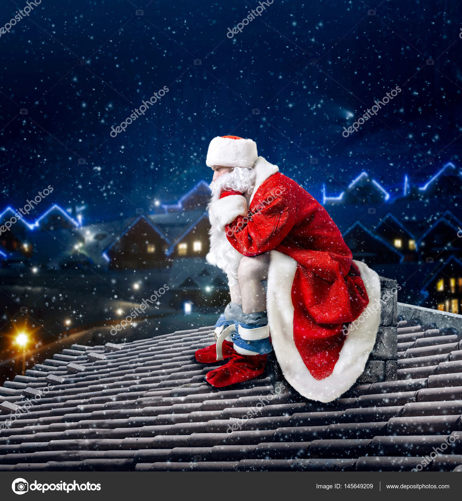 Funny Santa Claus with pants down Stock Photo by ©Nomadsoul1 145649209