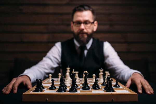 pensive chess player 